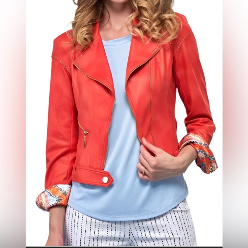 Insight Vibrant Red Leather Jacket
